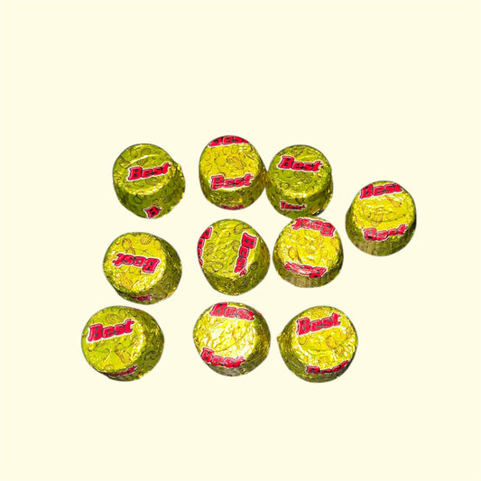 Chocolates Best, Deliciosas Golosinas sabor a chocolate con leche rellenos con mani natural, 10 piezas