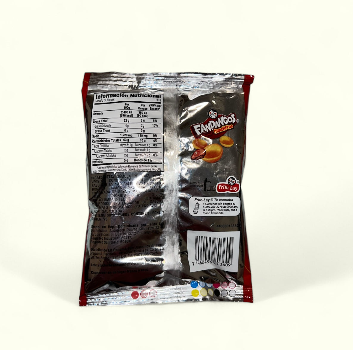 Fandangos Conchitas sabor a Jamón de la Marca Frito Lay , 17 g. Snack Dominicano! Picadera de Maíz sabor a Jamón