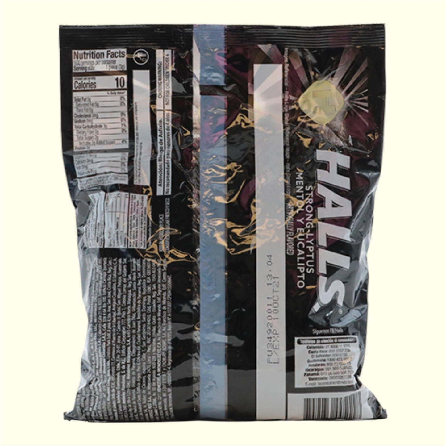 Mentas Halls, 100 piezas