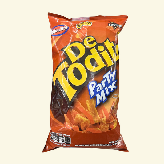 DeTodito Party Mix, 130 G. Deliciosa combinación de Hojuelitas🌽, Cheetos 🧀 y Doritos!