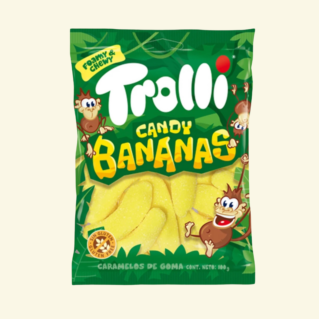 Gomitas Trolli Candy Bananas, 100g