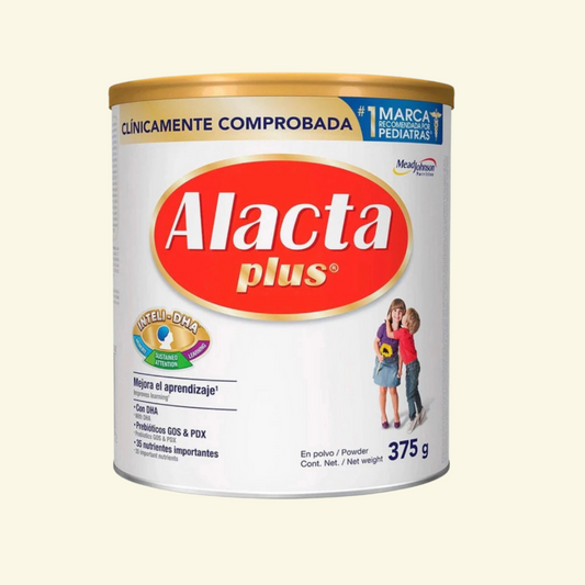 Leche en polvo Alacta Plus. Para un mejor crecimiento y aprendizaje!