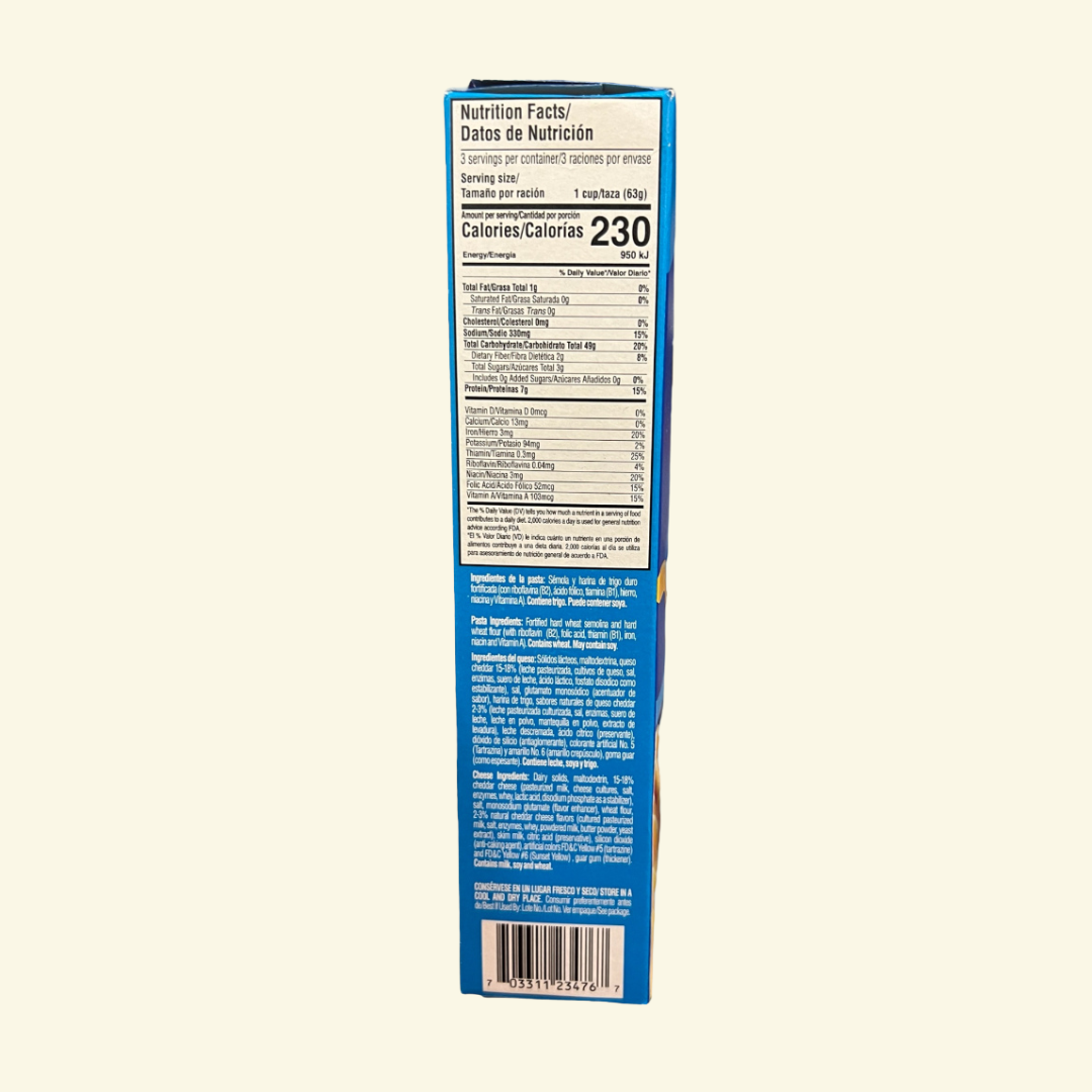 Macarrones con Queso marca Milano, 206 g. Fortificado con vitaminas para los pequeñines! 🧑🧒🧒