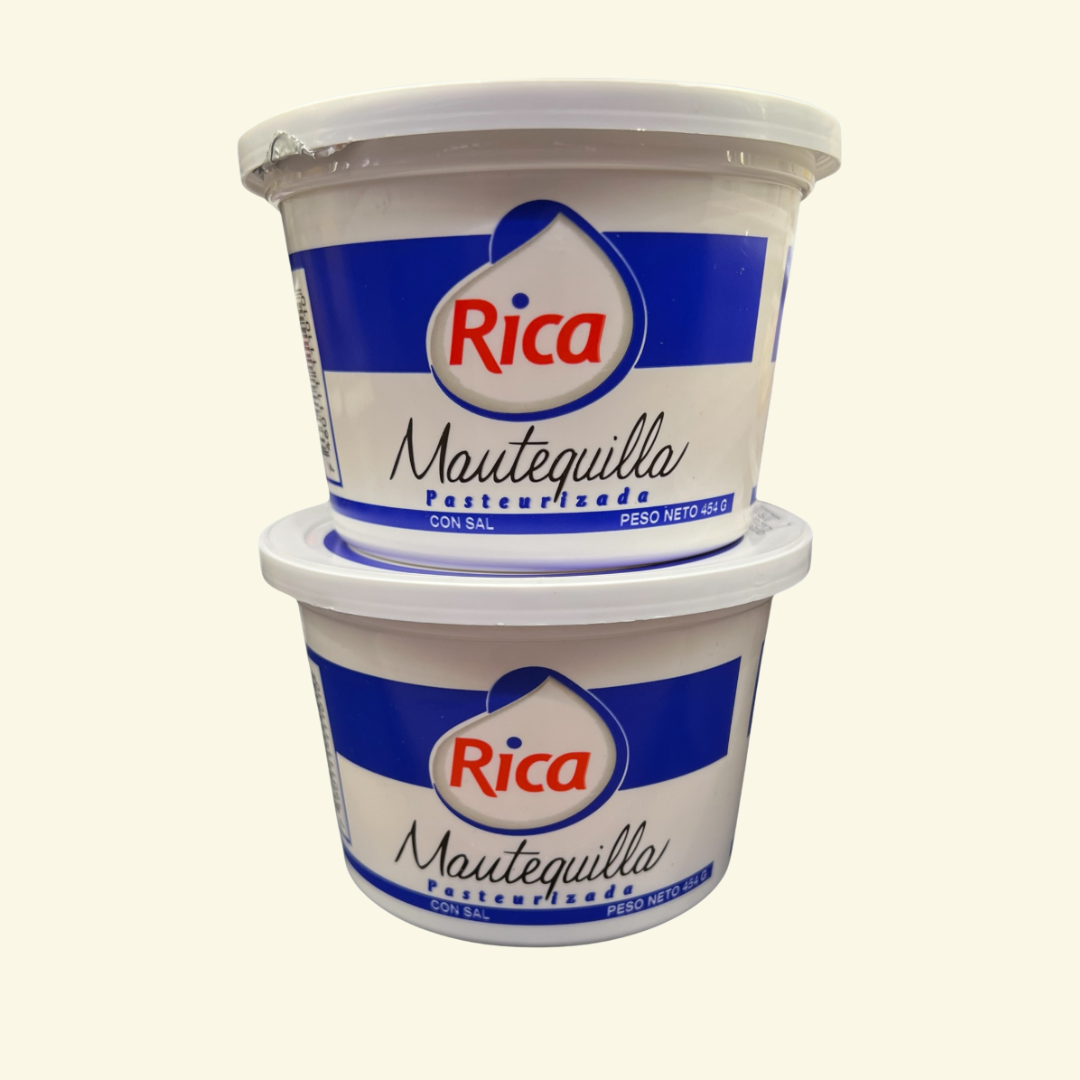 Mantequilla Marca Rica pasteurizada en tarro, 454 g