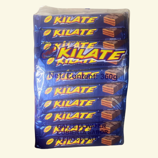 Chocolate Kilate, 20 unidades 360 g. Galleta wafer cubierta de chocolate 🍫