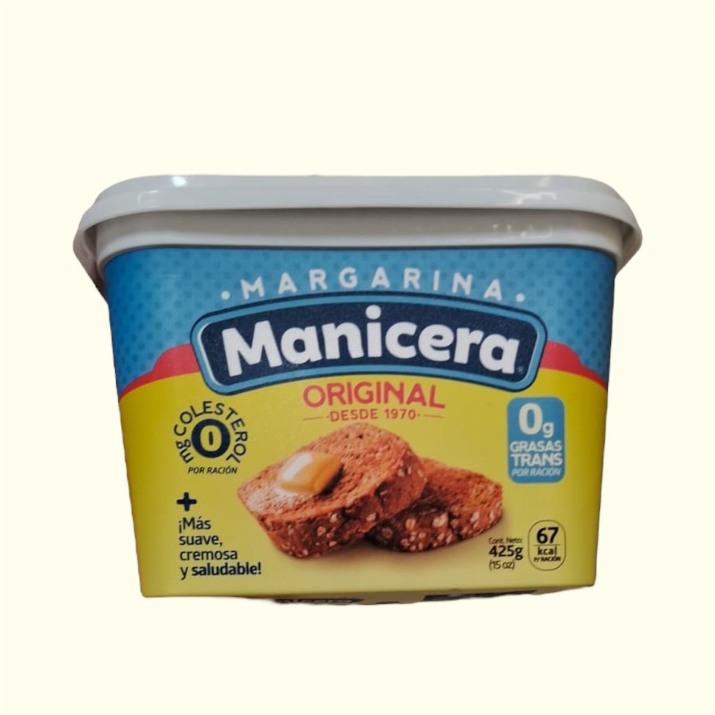 Margarina Manicera Original, 0% colesterol/ 425 g