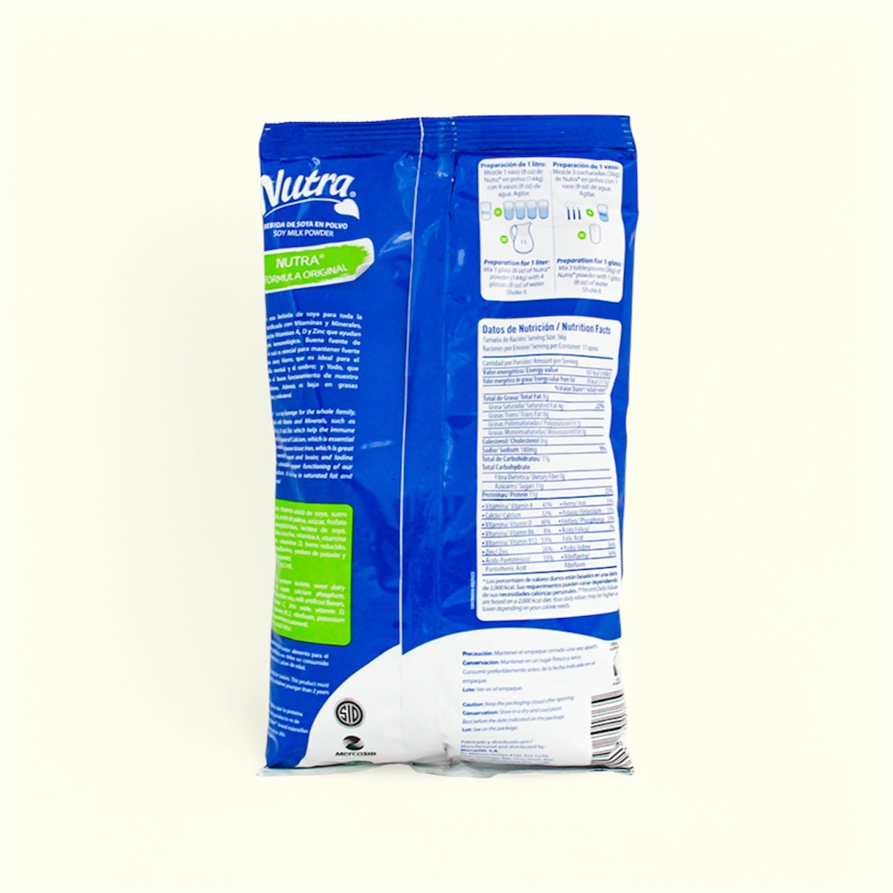 Leche de Soya en Polvo Nutra, 400 g