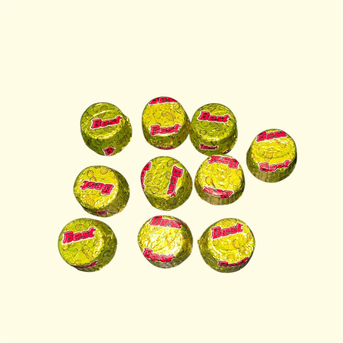 Chocolates Best, Deliciosas Golosinas sabor a chocolate con leche rellenos con mani natural, 10 piezas