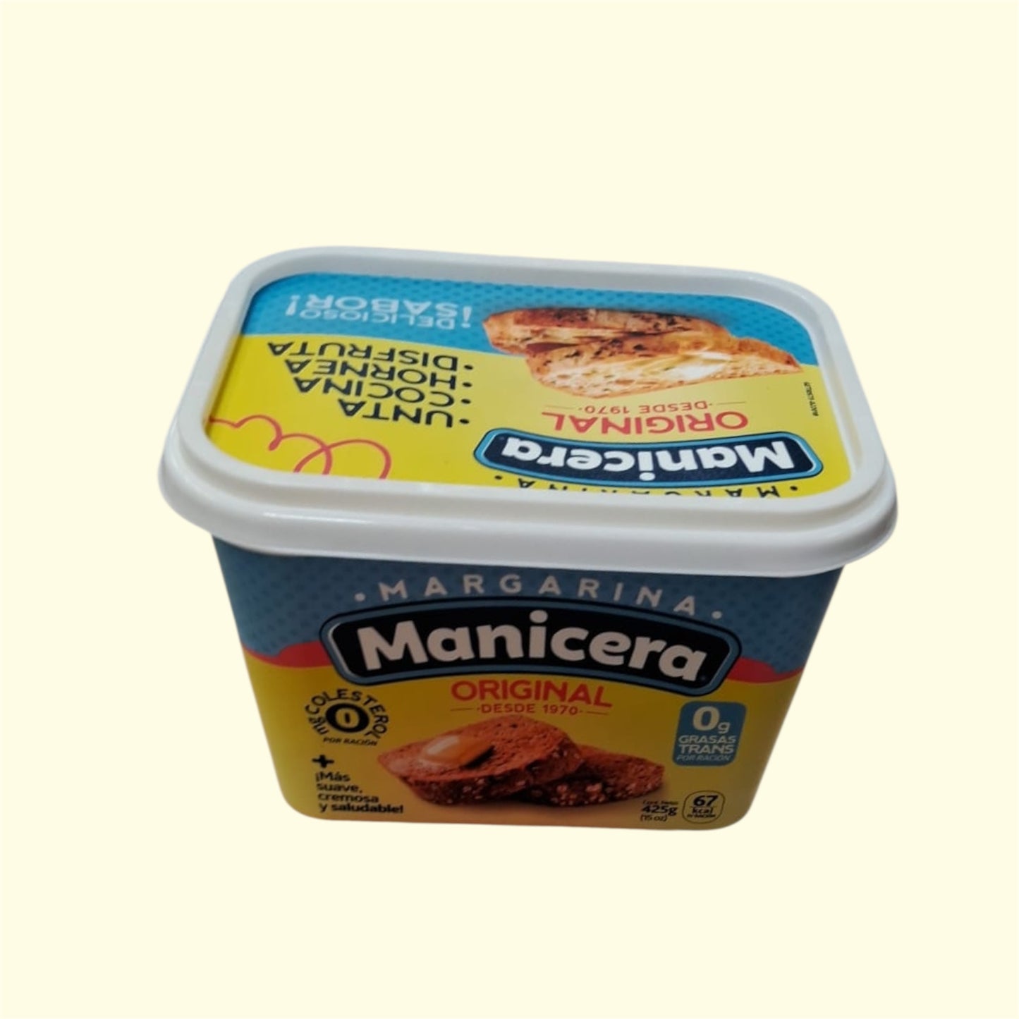 Margarina Manicera Original, 0% colesterol/ 425 g