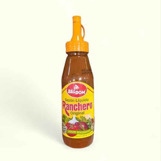 Sazón Liquido Baldom, sazón Ranchero, 15.5 oz.