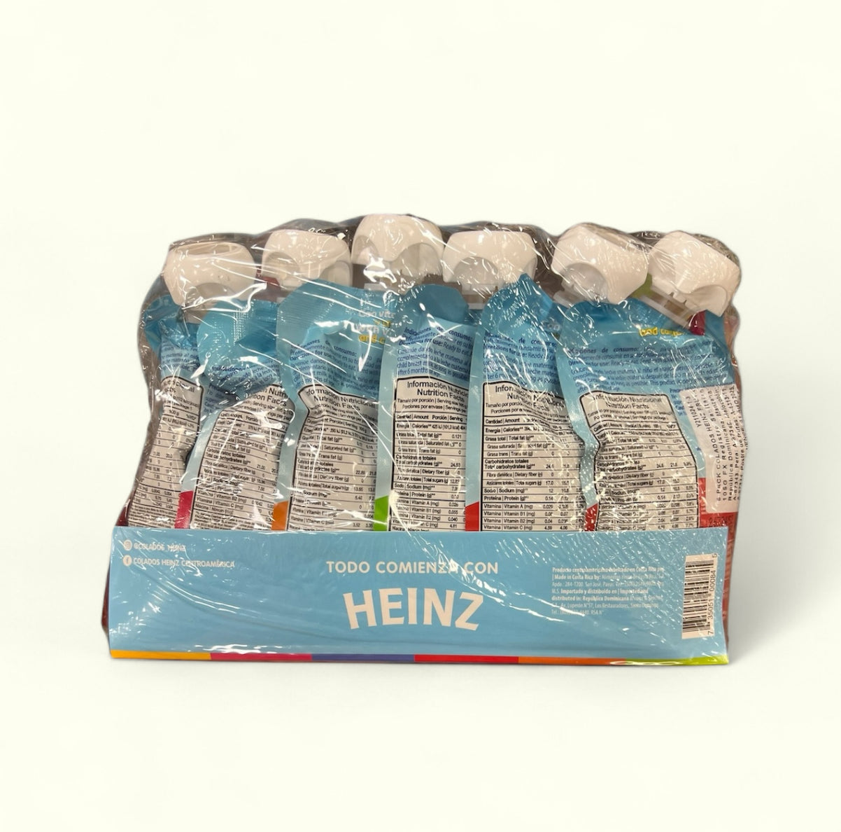 Six pack de compotas Heinz Surtidas sabor De Manzana, Pera, Melocotón y Postres de Fruta👶Sin preservantes, ni colorantes