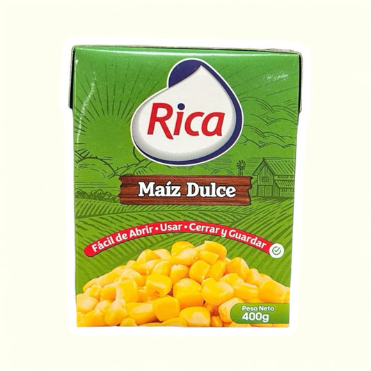 Maíz Dulce marca Rica, 400 g
