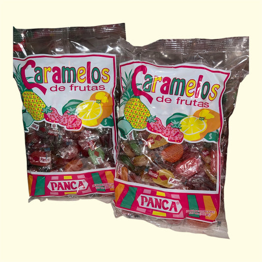 Mentas de Frutas marca Panca, 360 g/ 90 unidades