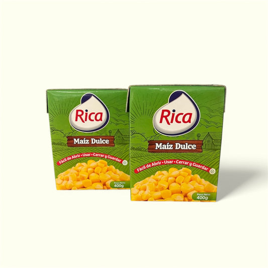 Maíz Dulce marca Rica, 400 g