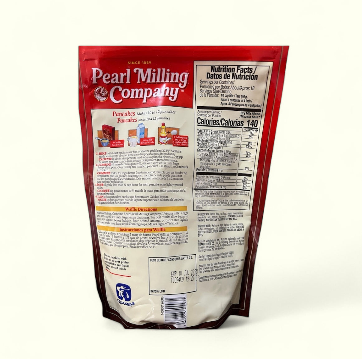 Mezcla para pancake Tradicional Pearl Milling Company Quaker, 700 g