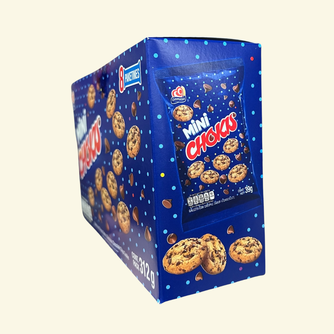 Galletas clásica mini Chokis, marca Gamesa, 312 g. Mini Galletas con Chispas sabor a Chocolate 🍫