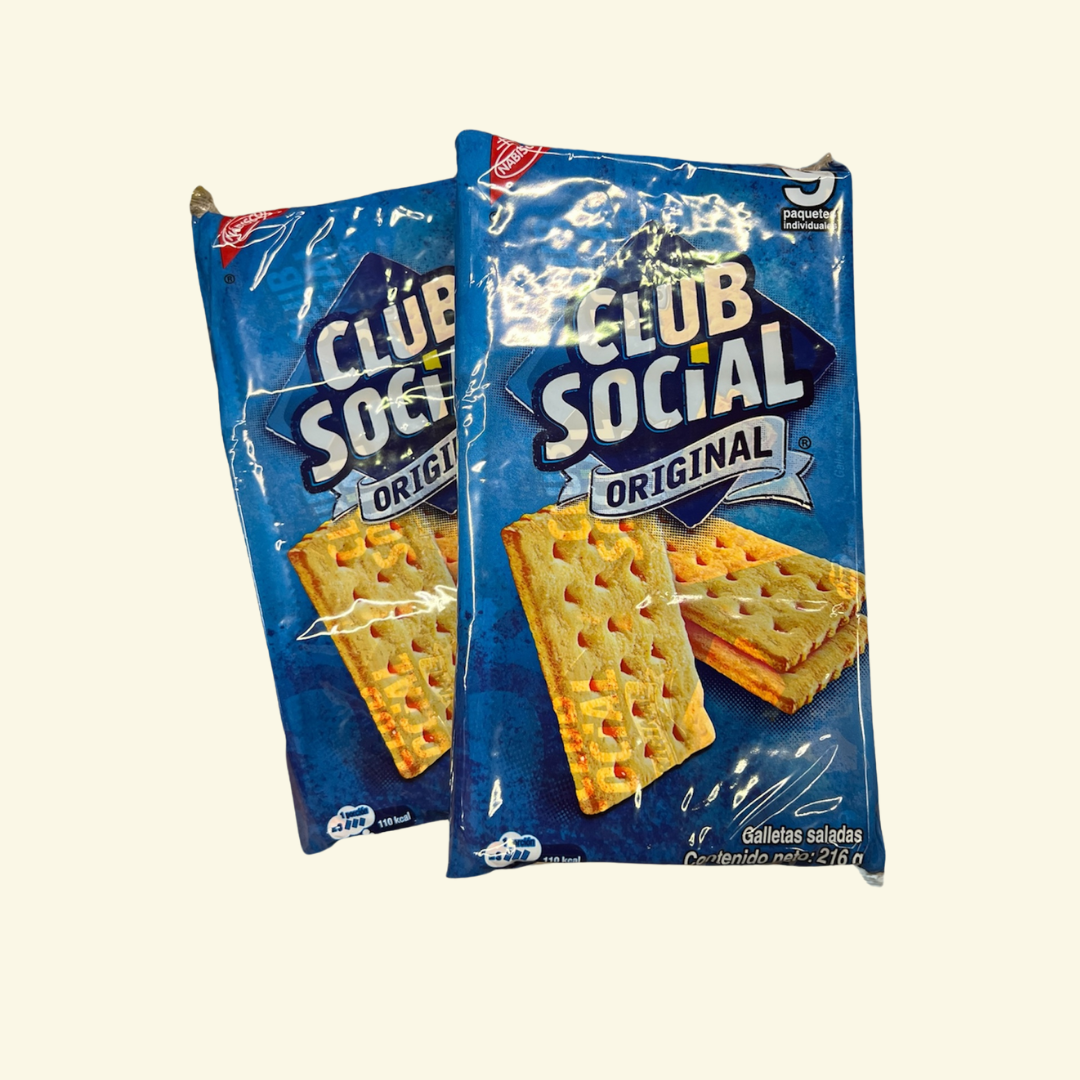Galletas Club Social original, 216 g. Galletas Saladas, trae 9 paquetes Individuales