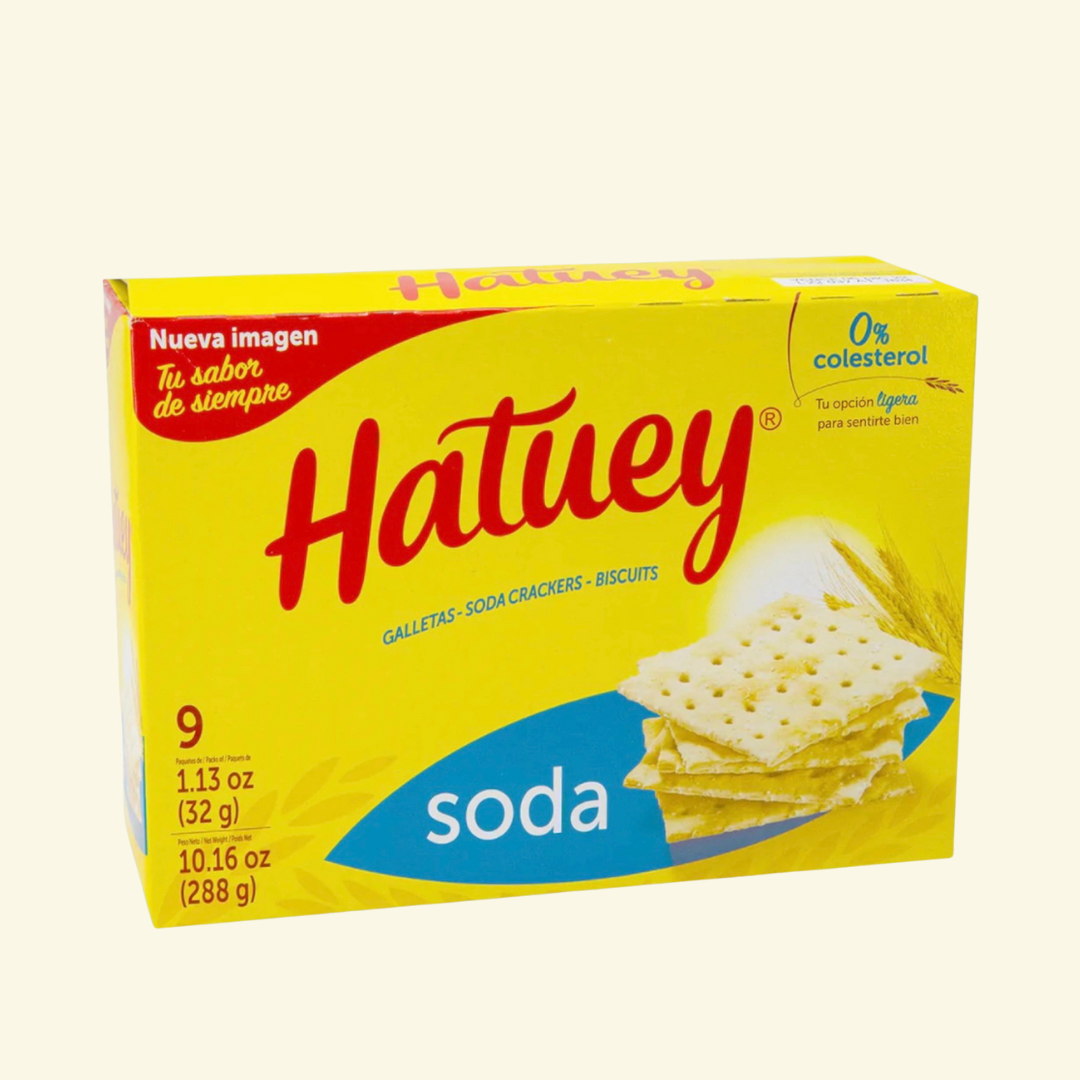 Galletas de Soda Hatuey, 0 % colesterol. 9 pack