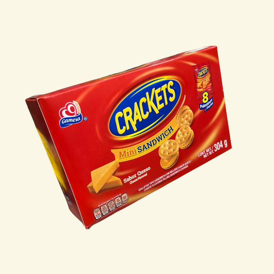 Galletas Gamesa MiniSandwich Crackets con Relleno sabor a Queso 🧀, 328 g.