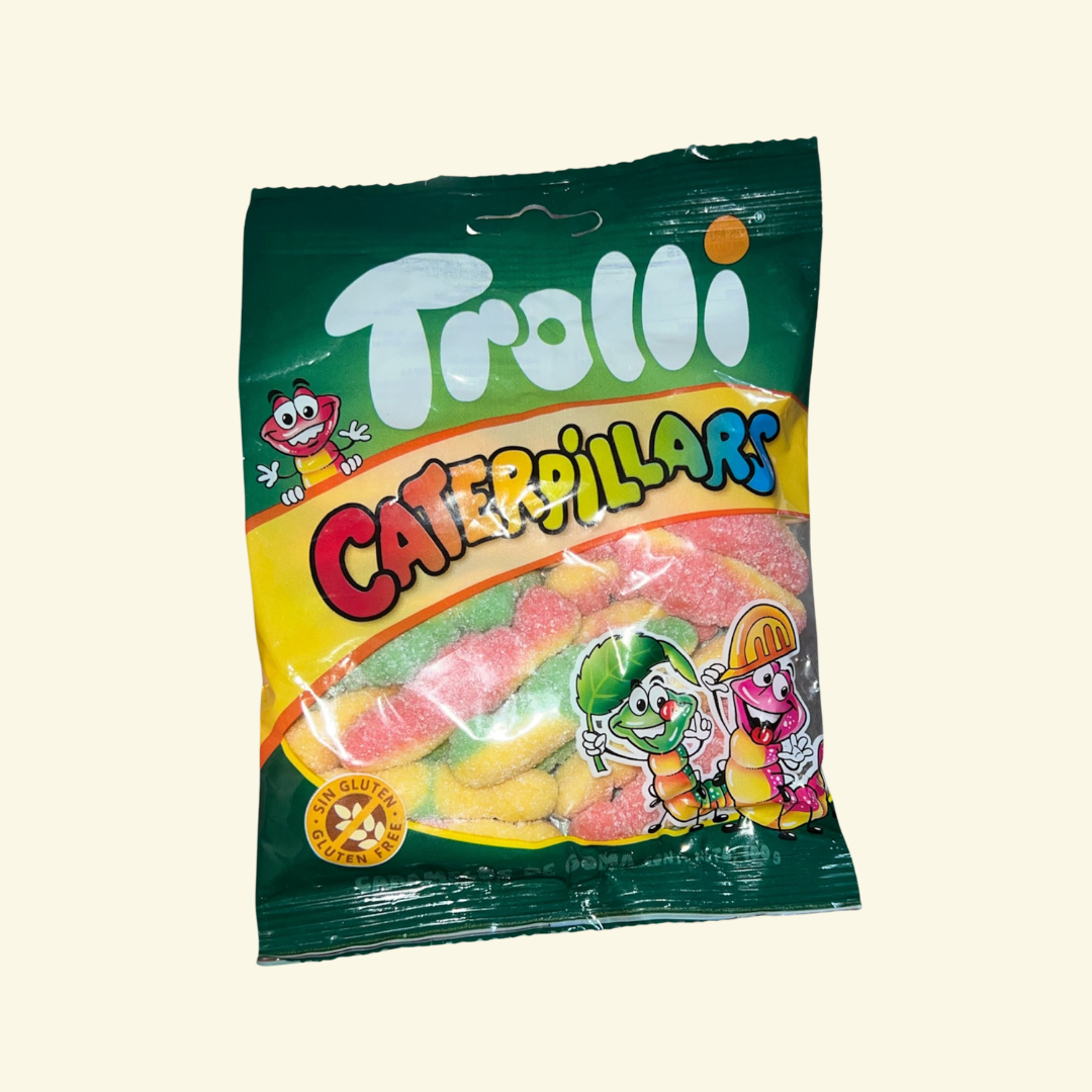 Gomitas Trolli Caterpillars, sin gluten 100 g