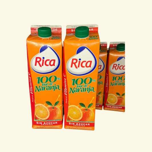 Jugo Rica de Naranja sin Azúcar Añadida, 946 Ml. Fuente rico en vitamina C