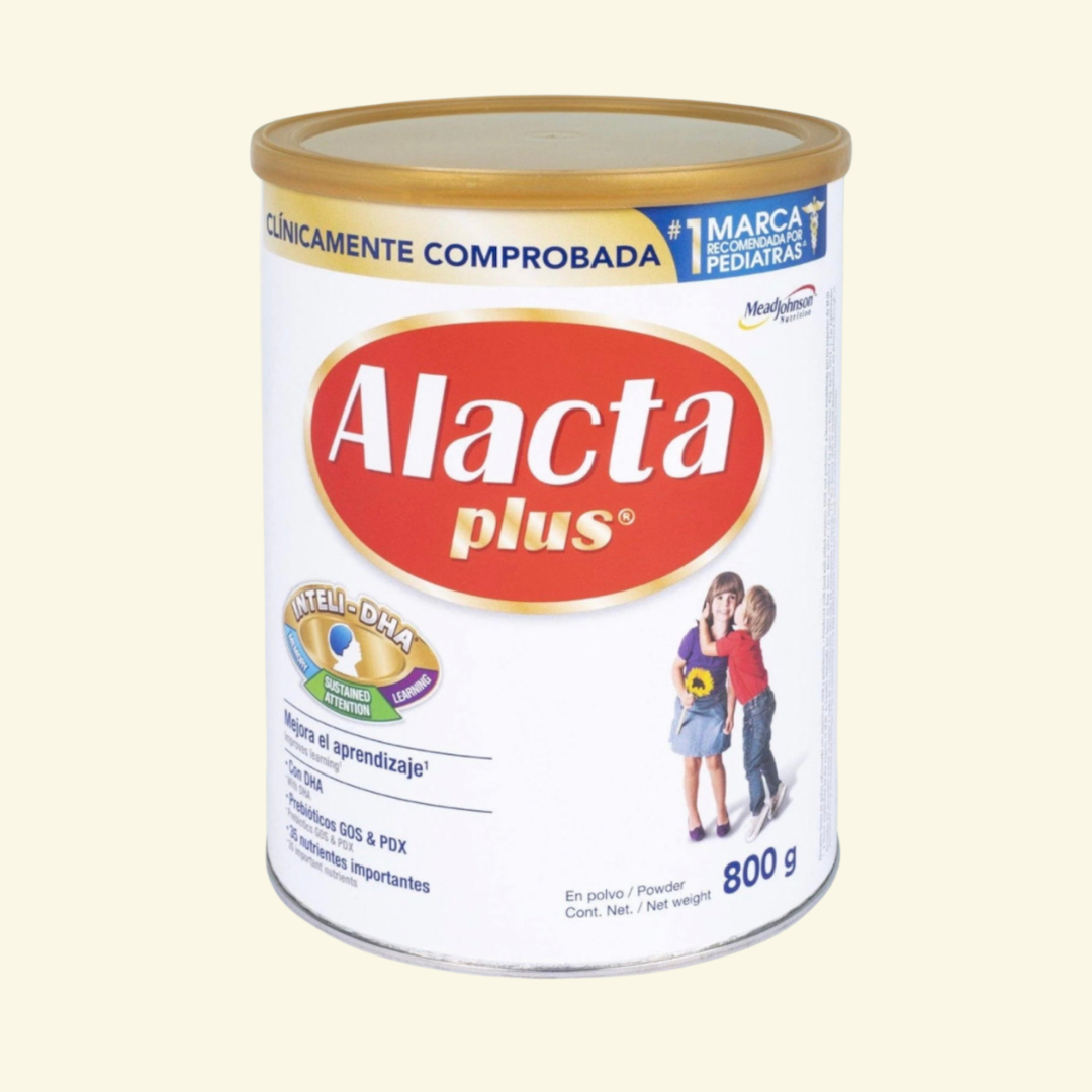 Leche en polvo Alacta Plus. Para un mejor crecimiento y aprendizaje!
