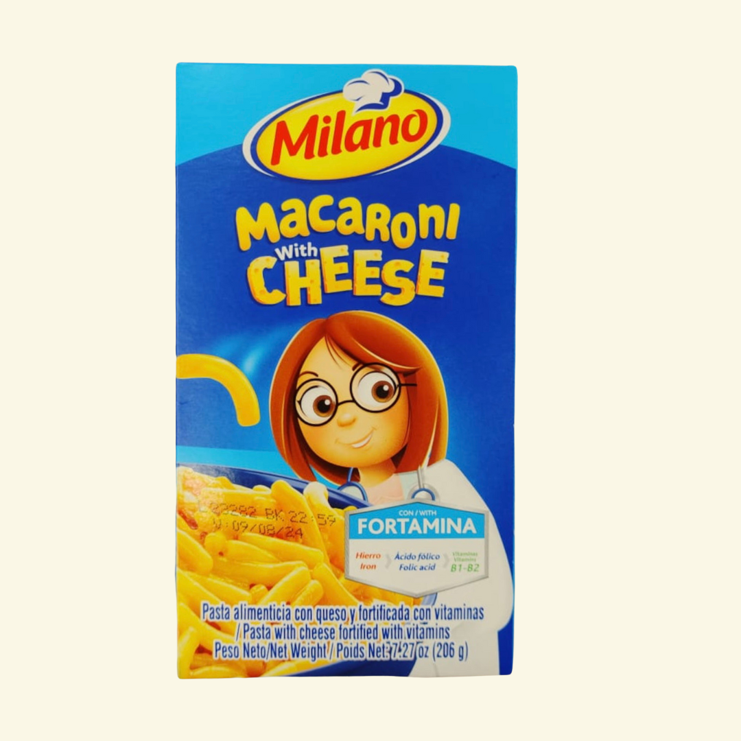 Macarrones con Queso marca Milano, 206 g. Fortificado con vitaminas para los pequeñines! 🧑‍🧒‍🧒