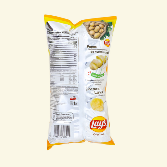 Papitas Lay’s sabor a Queso Blanco, 110 g. 25 % más papas! 🥔