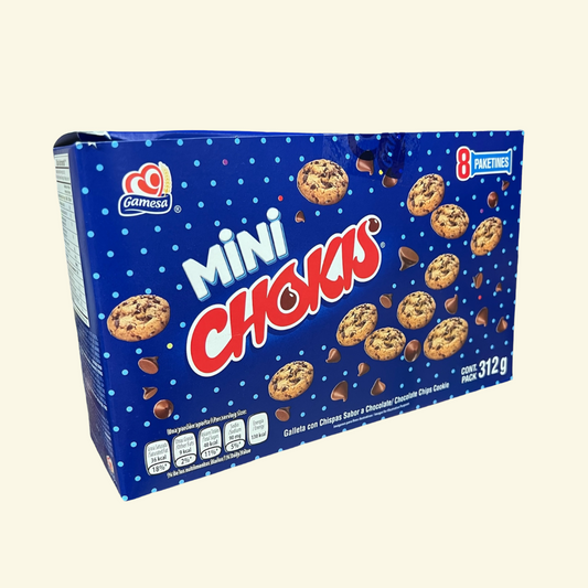 Galletas clásica mini Chokis, marca Gamesa, 312 g. Mini Galletas con Chispas sabor a Chocolate 🍫