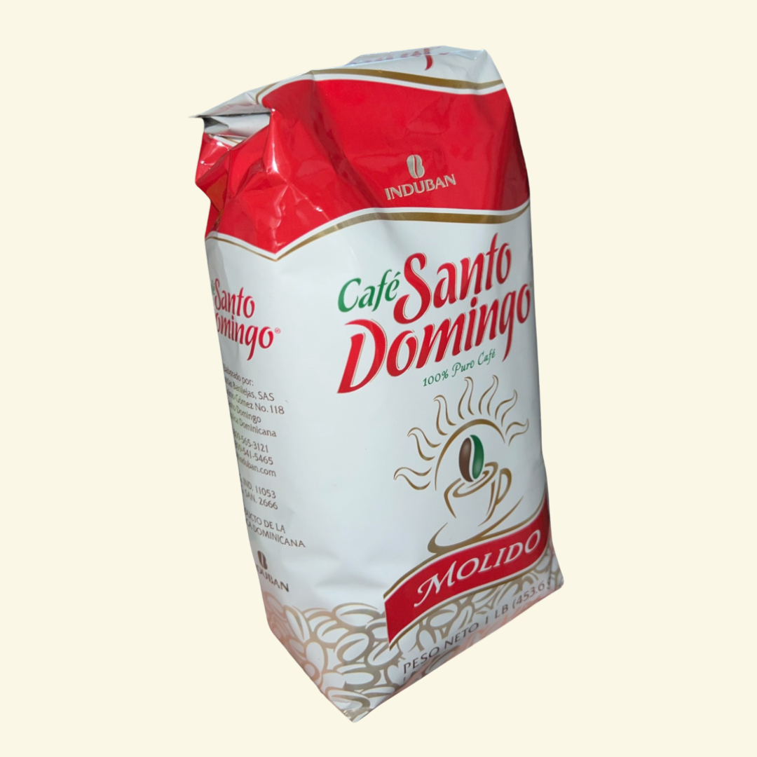 Cafe molido Santo Domingo. 100 % puro cafe.