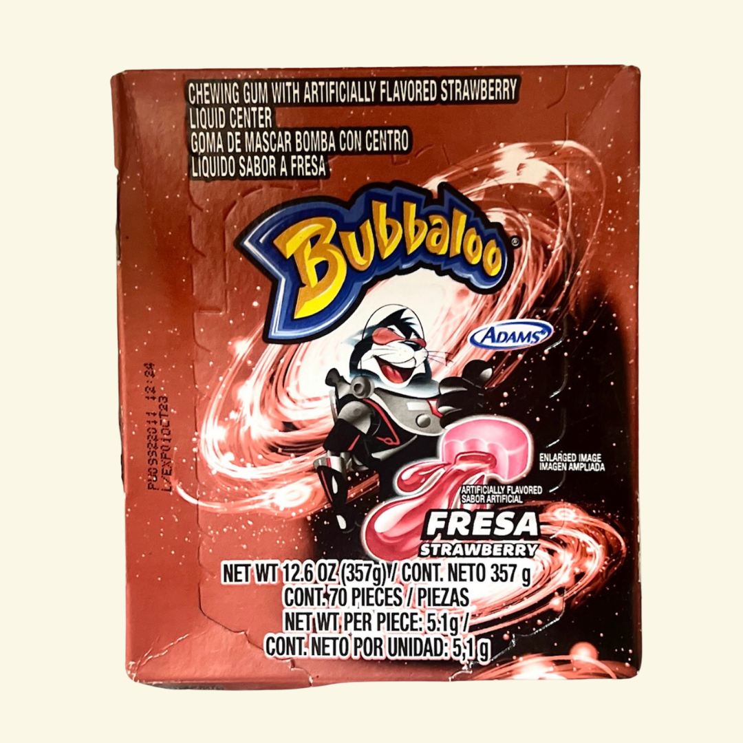 Caja de Bubbaloo, 375 g. Goma de mascar con centro liquido 🤤
