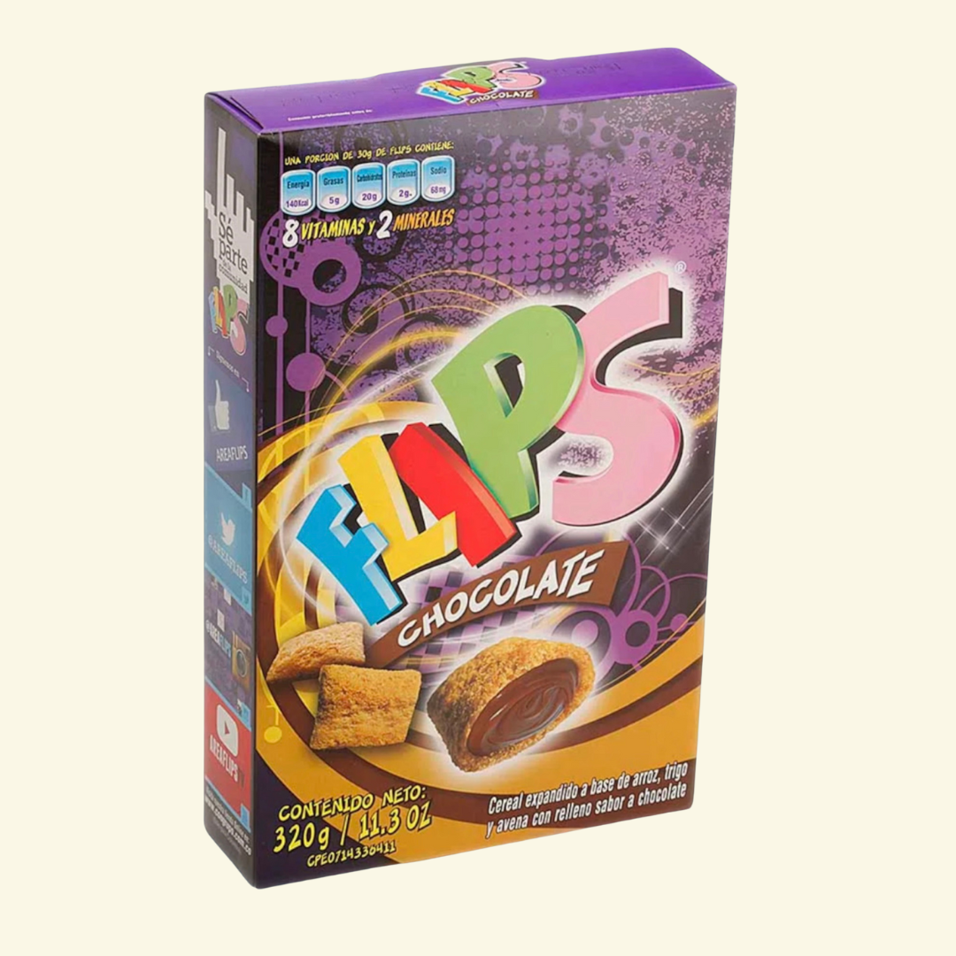 Cereal FLIPS, relleno con Dulce de Leche o Chocolate 🍫