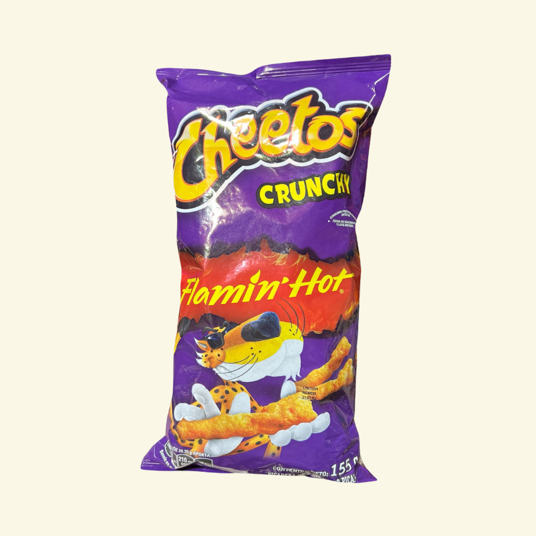 Frito Lay Cheetos Crunchy Flamin’ Hot, 155 g.