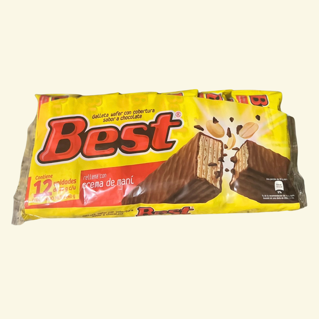 Galleta best con cobertura sabor a chocolate, 12 unidades