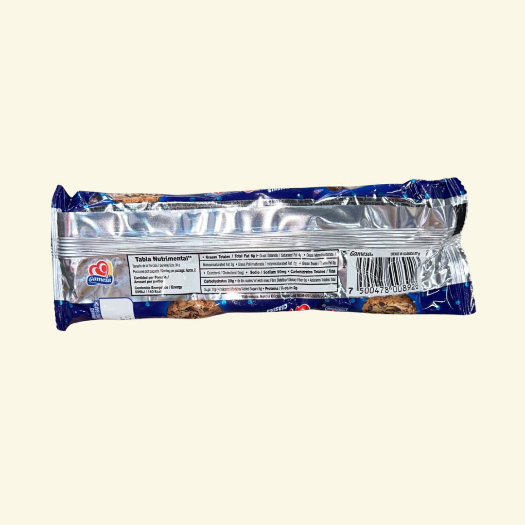 Galleta Chokis clasica marca Gamesa, 57 g