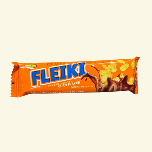 Chocolate en Barra Cortes Fleiki, con corn Flakes 🥣35 g