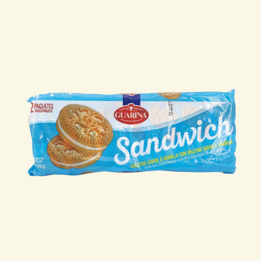 Galleta Guarina Sandwich, 12 paquetes. 330 g