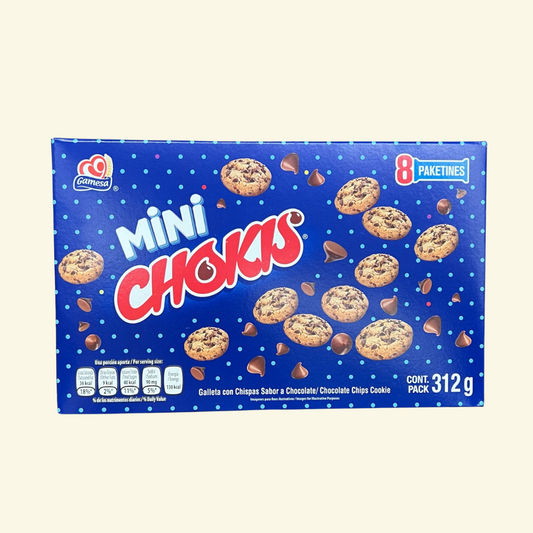 Galletas clásica mini Chokis, marca Gamesa, 312 g. Mini Galletas con Chispas sabor a Chocolate 🍫