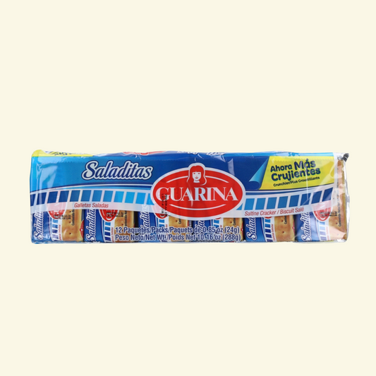 Galletas Saladas Guarina (12 paquetes), 288 g. Ahora más crujiente 🤤