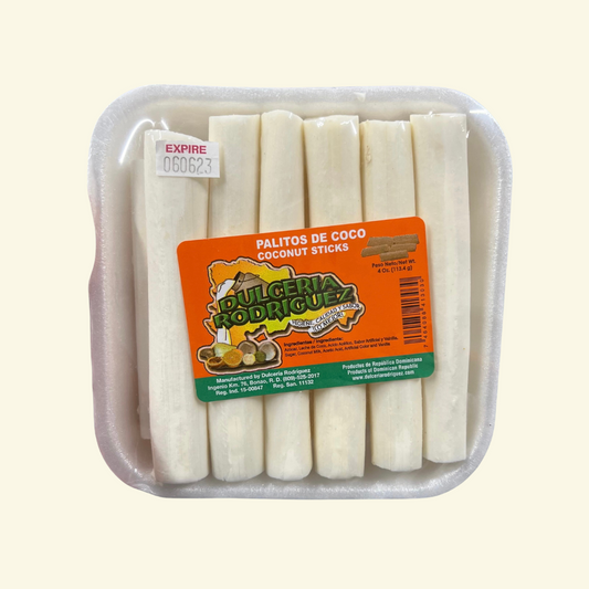 Bandeja de Palitos de Coco de la Dulceria Rodriguez, 4 oz