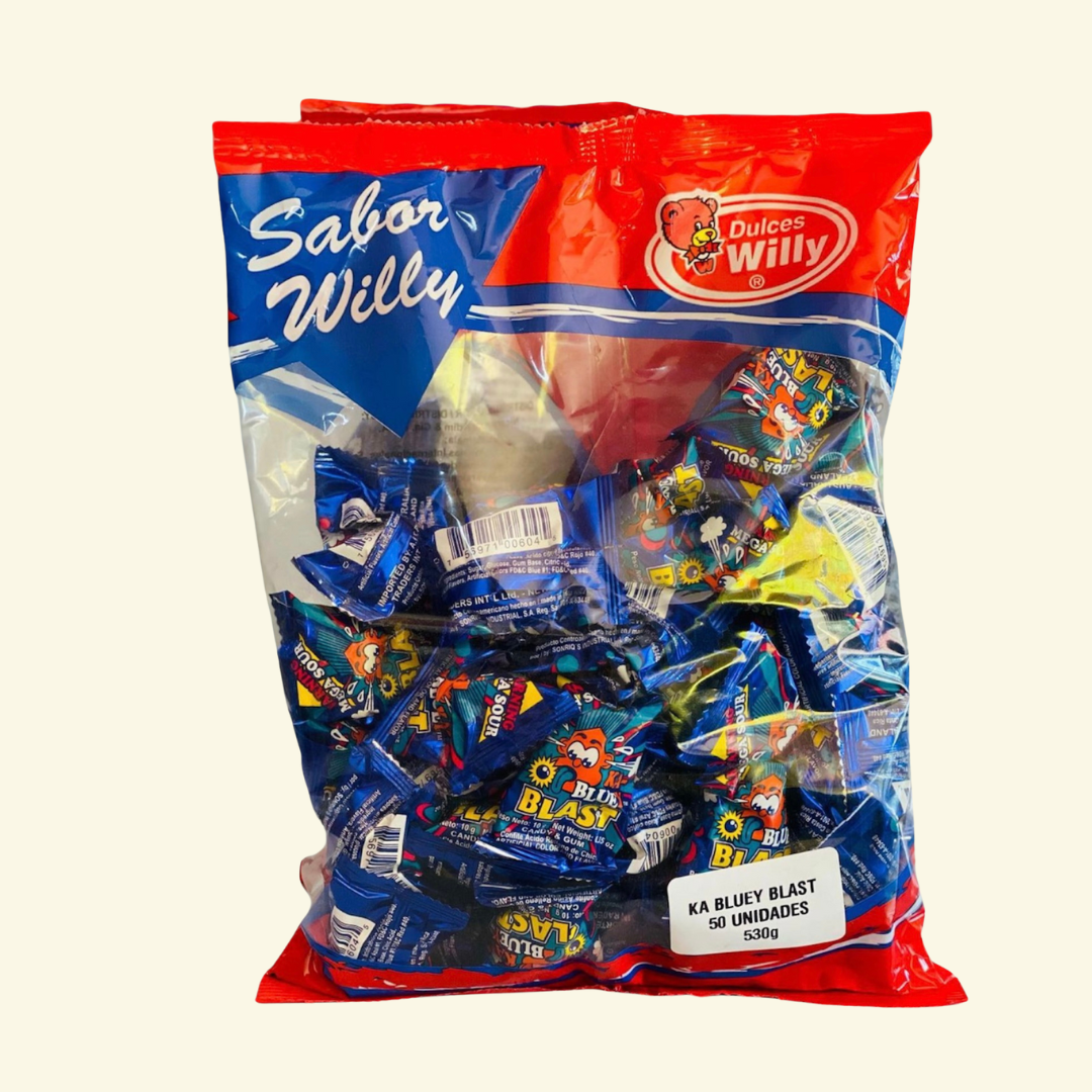 Bola azul (ka Bluey Blast) 50 unidades. Dulces Willy.