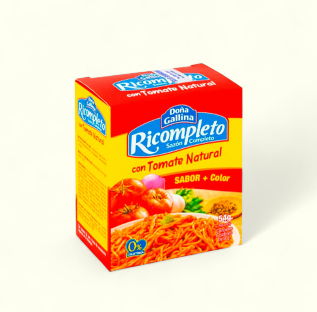 Ricompleto Doña Gallina con Tomate Natural, 54 g. Sazón completo, dale sabor y color a tus platillos