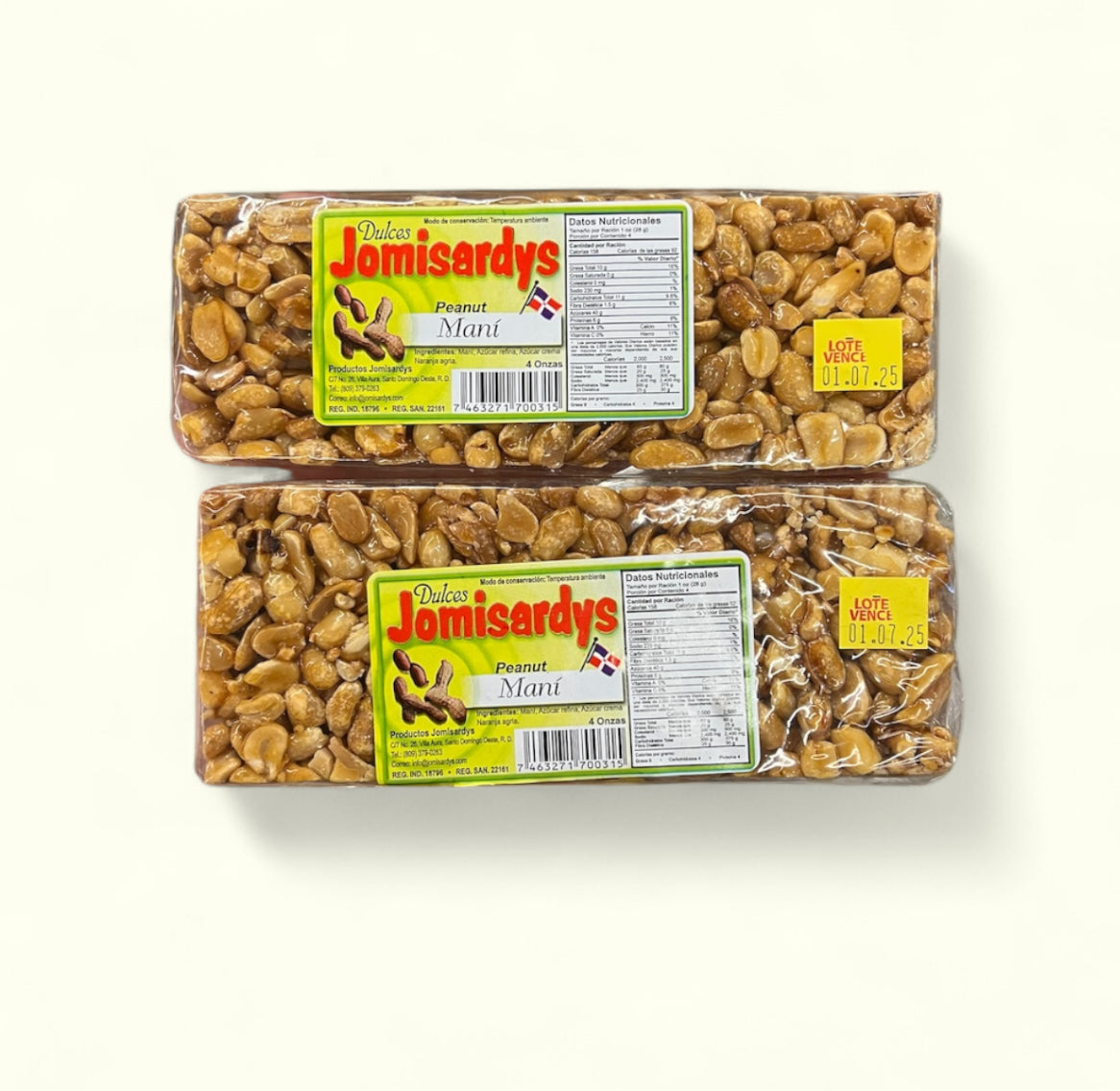 Dulces de maní Jomisardys, 4 oz / Dulce crocante de Maní